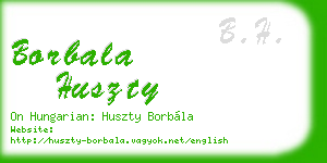 borbala huszty business card