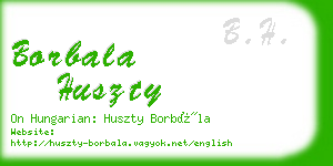 borbala huszty business card